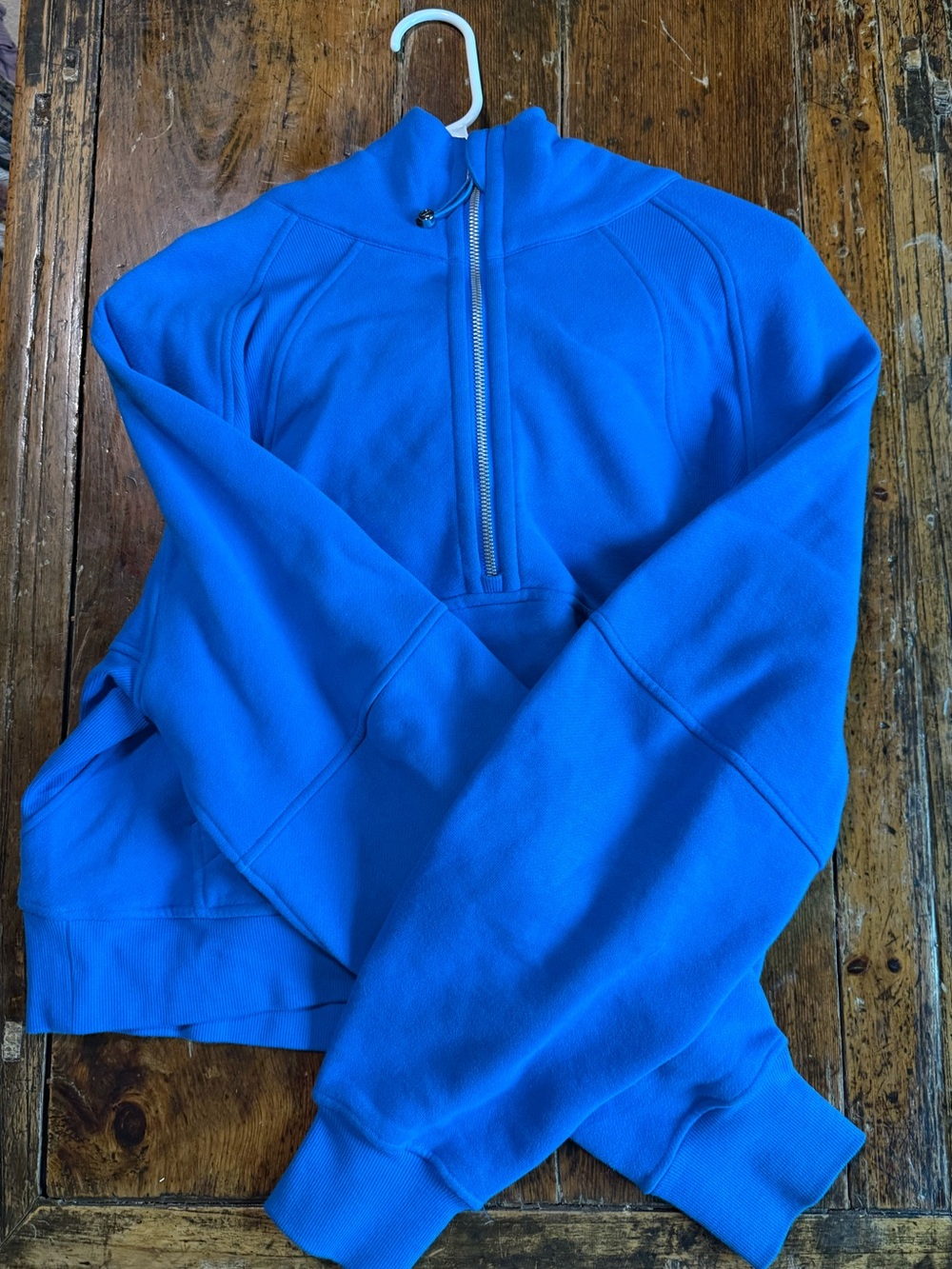 Lululemon Women's Oversized Scuba Half Zip Hoodie Size M/L Cerulean Blue